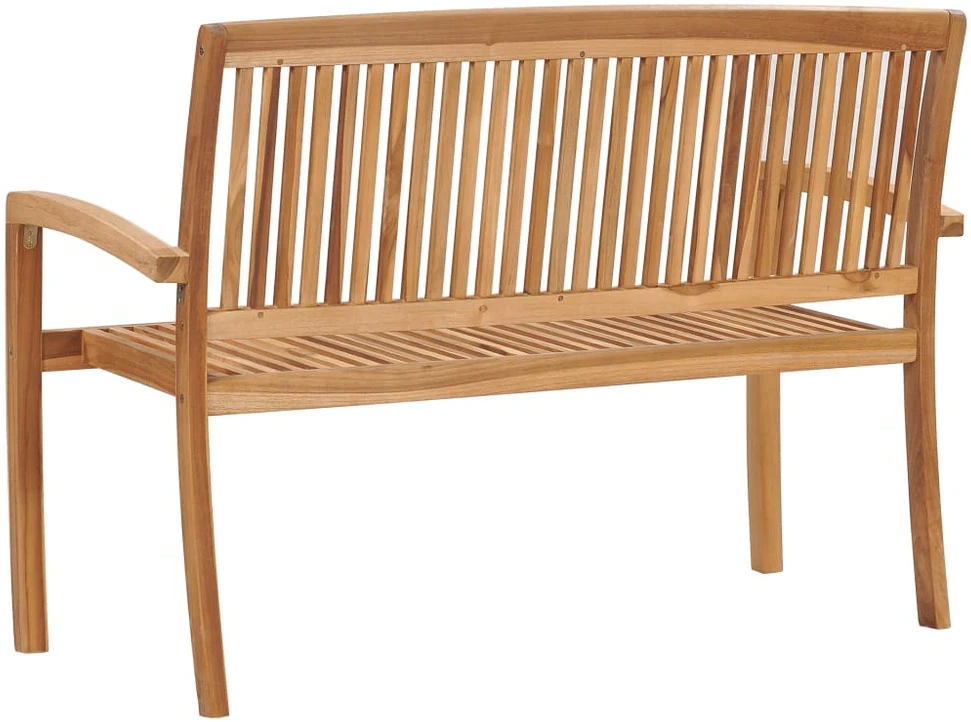 Sudedamas sodo suoliukas su pagalvėle, 128,5cm, tikmedis