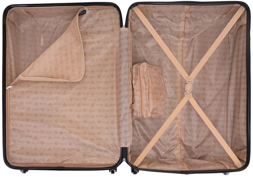 Kelioninis Solier Luggage Lagaminas STL902 Juodas M