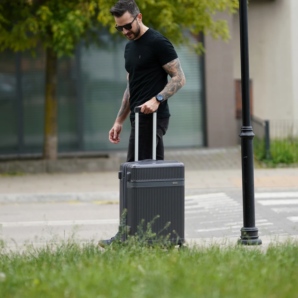 Kelioninis Solier Luggage SUITCASE M 24 STL945 ABS DARK Pilkas