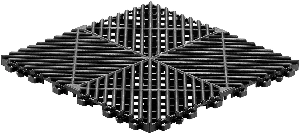 VEVOR Susijungiančios drenažinės kilimėliai 310 x 310 mm juoda