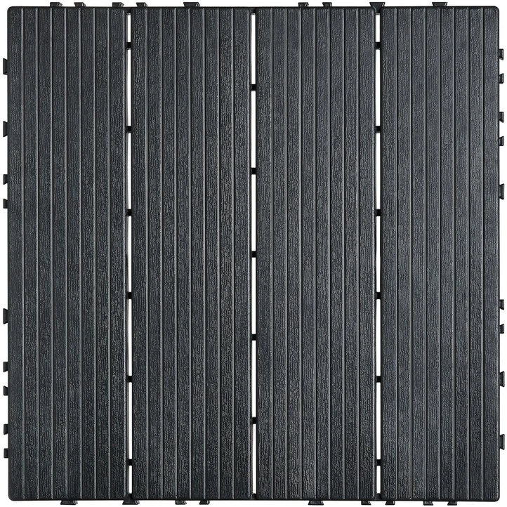 VEVOR Terasos plytelės 30 x 30 cm, 10 vnt, tamsiai pilkos