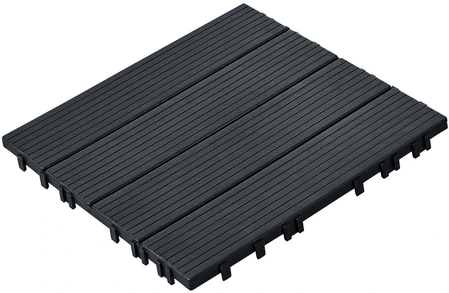VEVOR Terasos plytelės 30 x 30 cm, 10 vnt, tamsiai pilkos