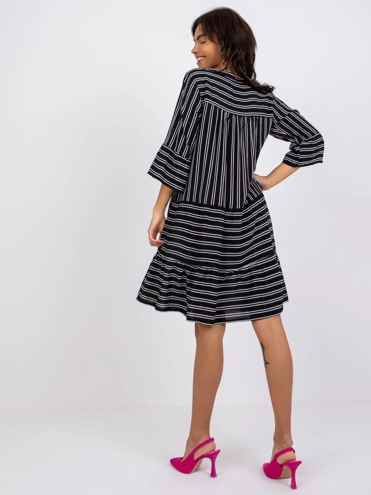 Suknelė-D73771M30214C-juoda ir balta