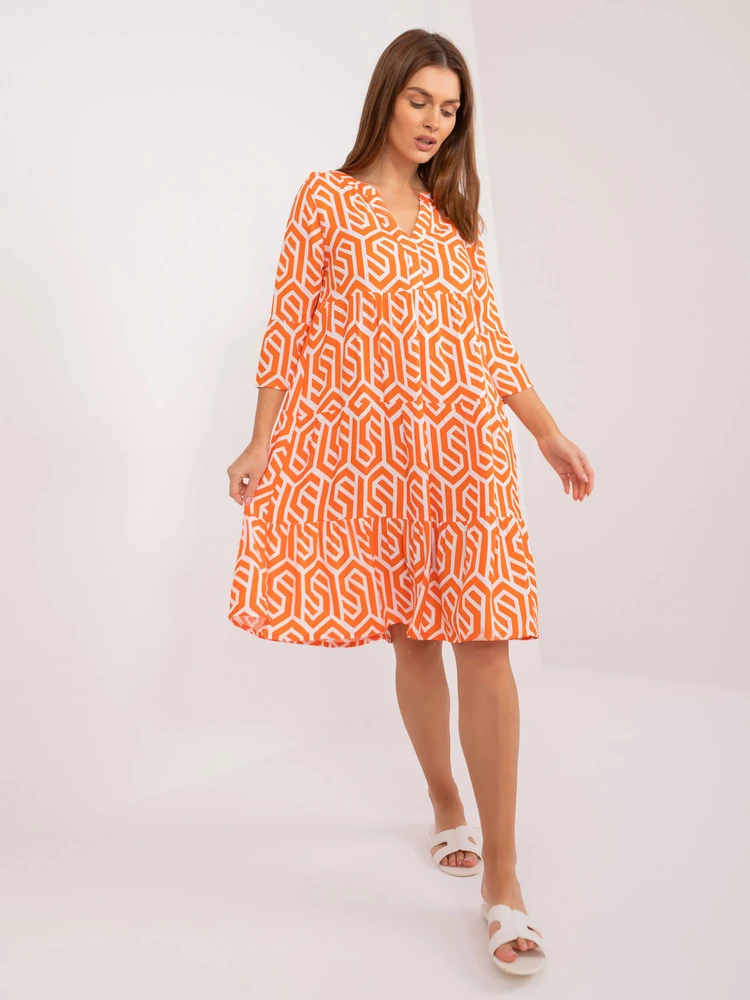 Suknelė-D73771M30214K-oranžinė
