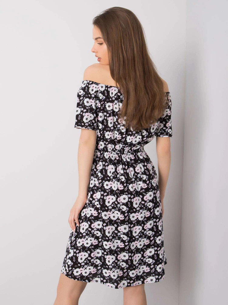 Suknelė-D73771M30244B-juoda ir balta
