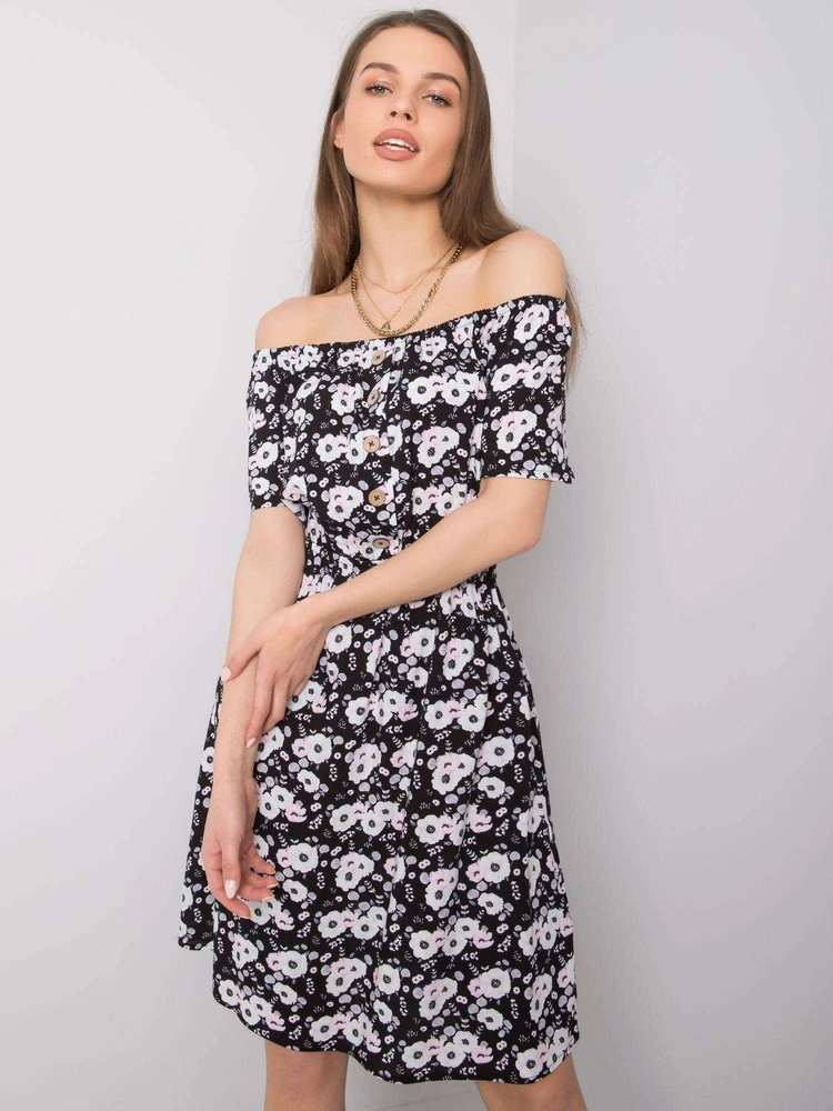 Suknelė-D73771M30244B-juoda ir balta