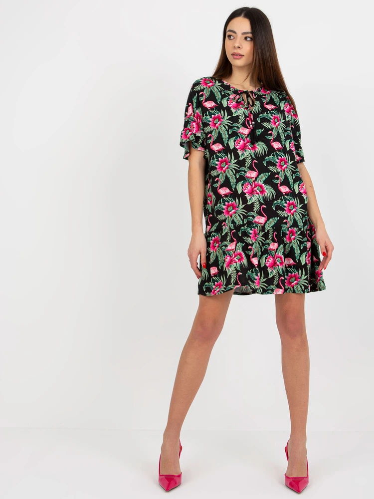 Suknelė-D73771M30306C-juoda-žalia