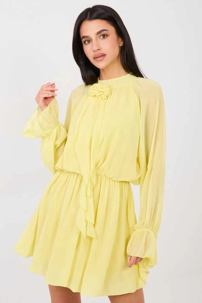 Suknelė elegantiška šviesiai geltona