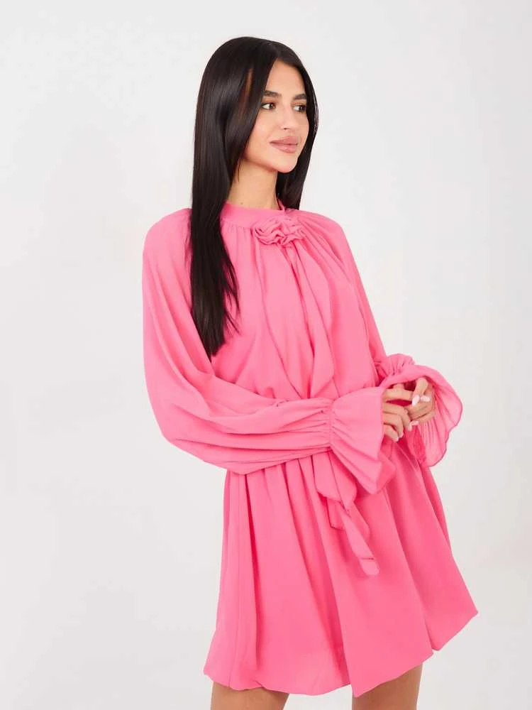 Suknelė elegantiška tamsiai rožinė