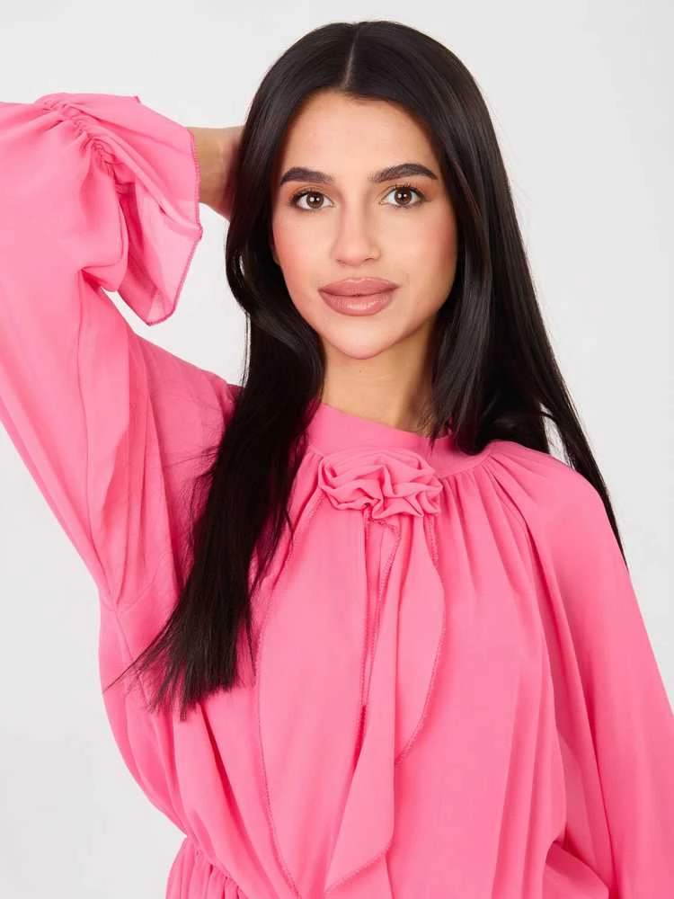 Suknelė elegantiška tamsiai rožinė