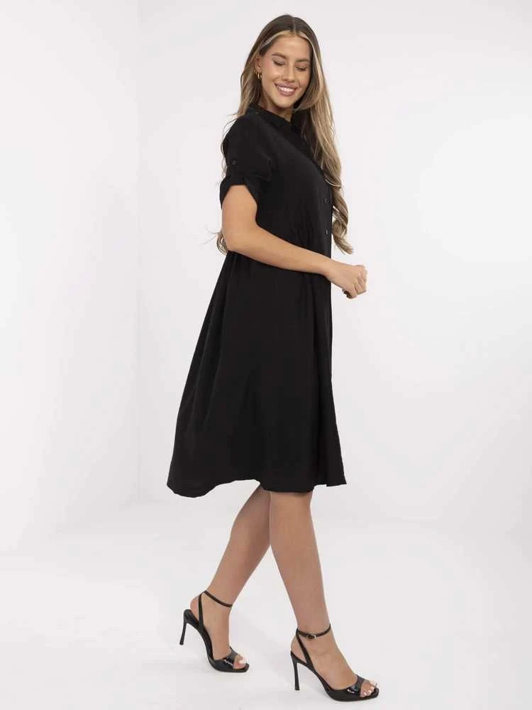 Suknelė juoda elegantiška kasdienai