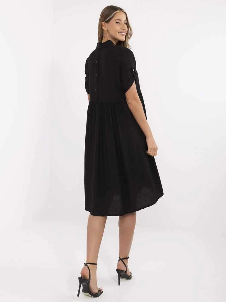 Suknelė juoda elegantiška kasdienai
