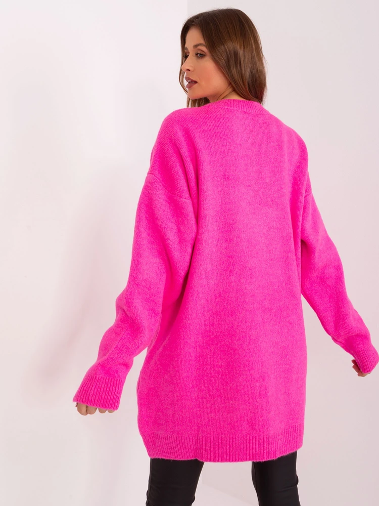 Suknelė-LC-SK-0568.70P-fluo rožinė