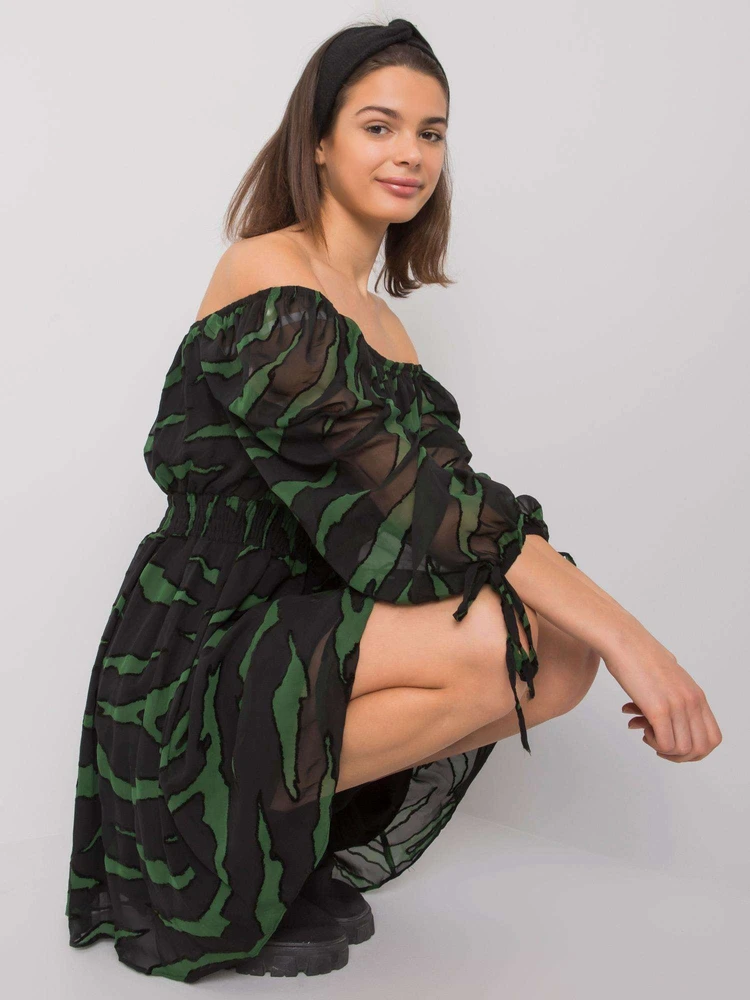 Suknelė-LC-SK-22K-3040.19P-juoda-žalia