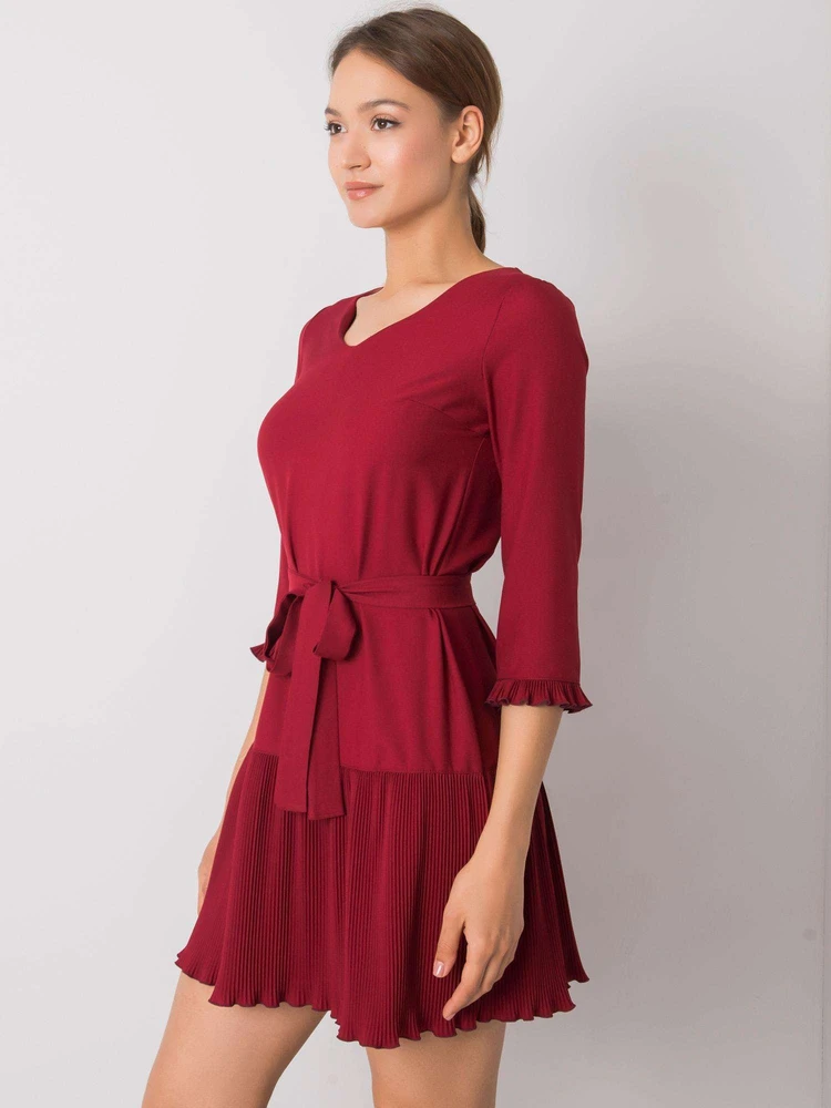 Suknelė-LK-SK-507733.80P-bordo