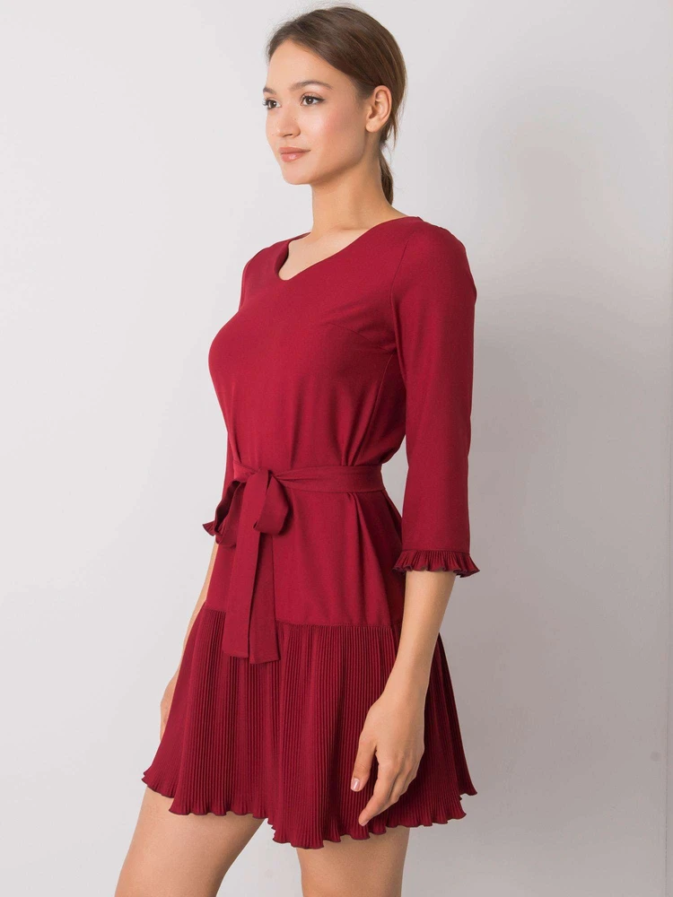 Suknelė-LK-SK-507733.80P-bordo