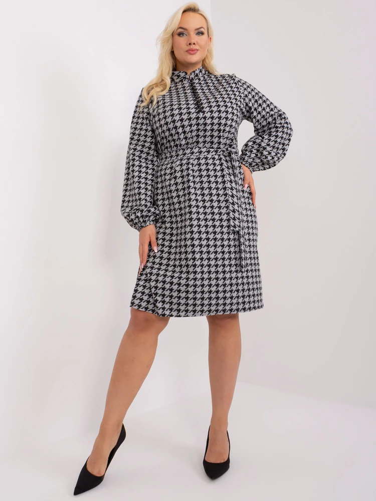 Suknelė-LK-SK-509476.28P-pilka-juoda
