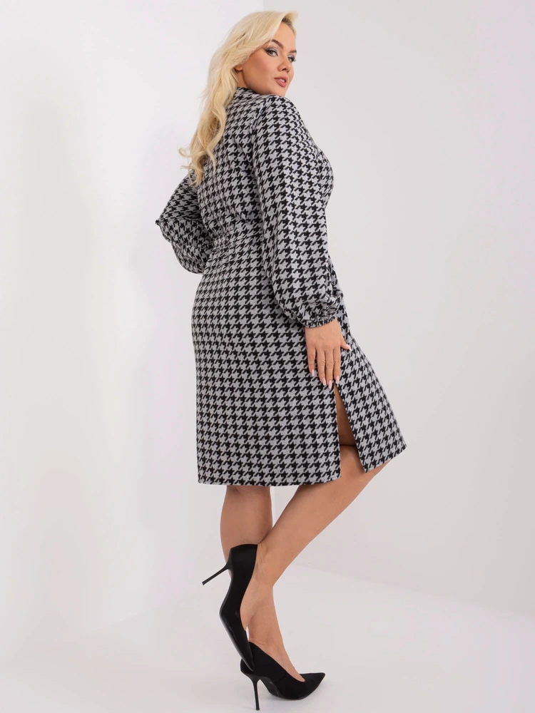 Suknelė-LK-SK-509476.28P-pilka-juoda