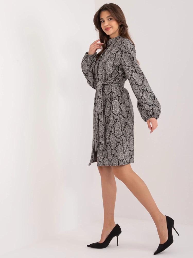 Suknelė-LK-SK-509526-1,06-pilka-juoda