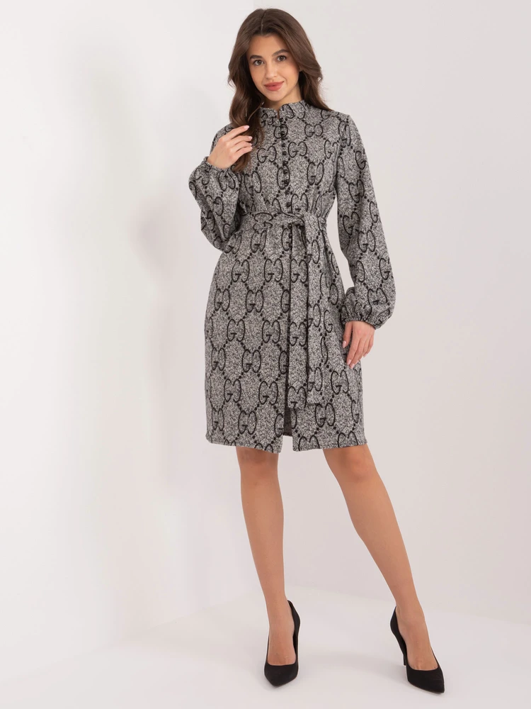 Suknelė-LK-SK-509526-1,06-pilka-juoda