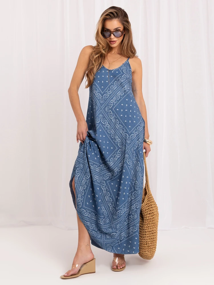 Suknelė Sukienka-IT-SK-FL9222QYTS.94-ciemny mėlyna