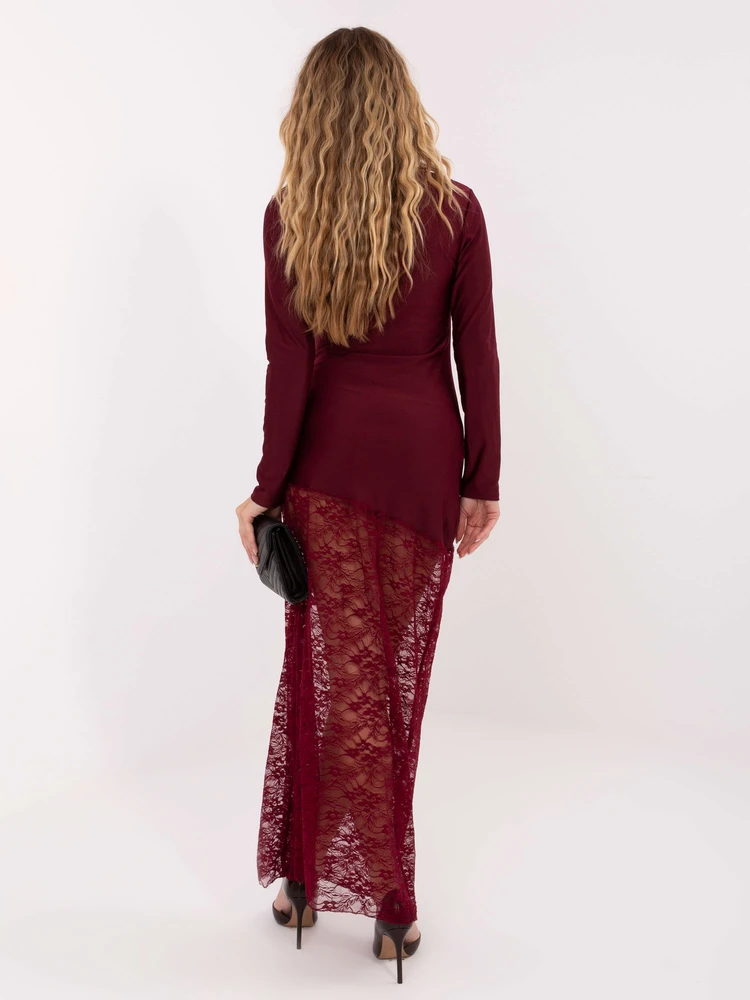 Suknelė bordo Makadamia – elegancijai ir išskirtinumui šaltuoju sezonu.