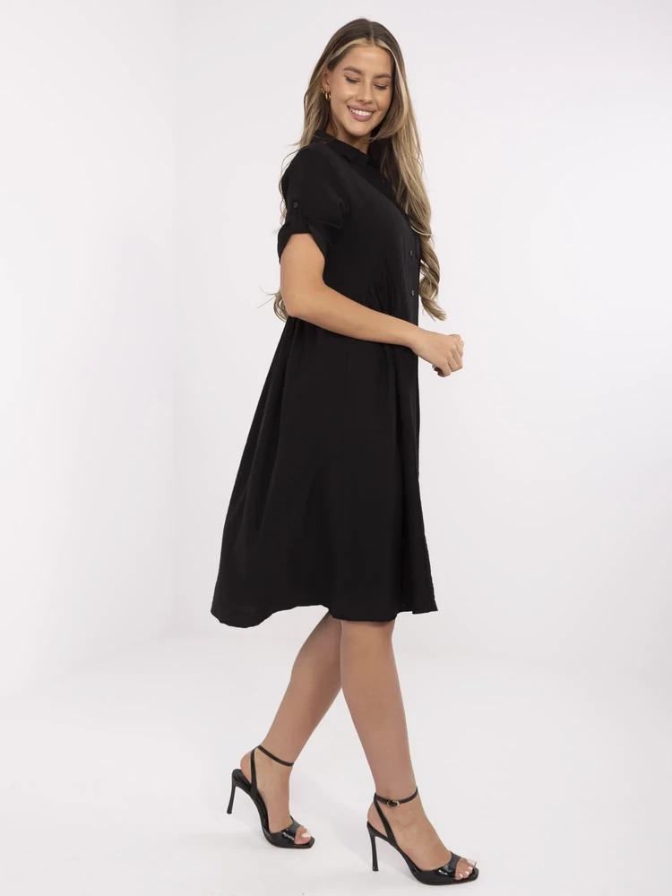 Suknelė juoda elegantiška kasdienai