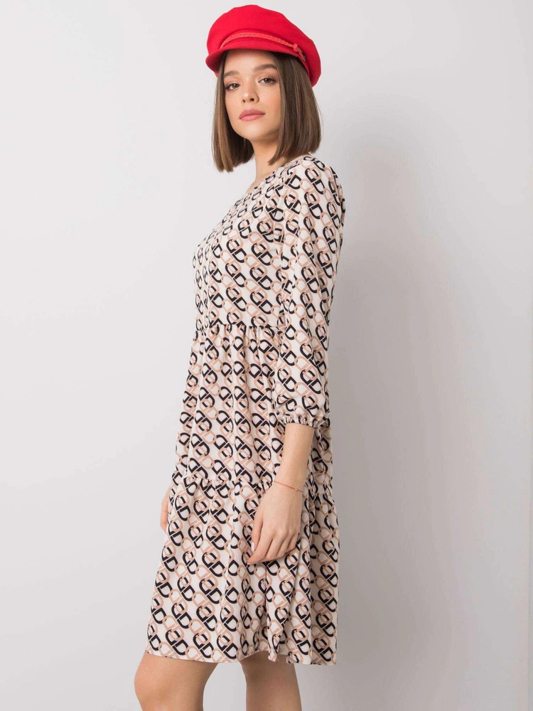 Suknelė Sukienka-WN-SK-R821-1.65-jasny smėlio spalva