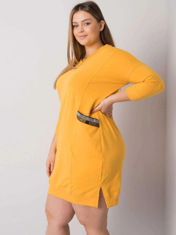 Suknelė tamsiai geltona