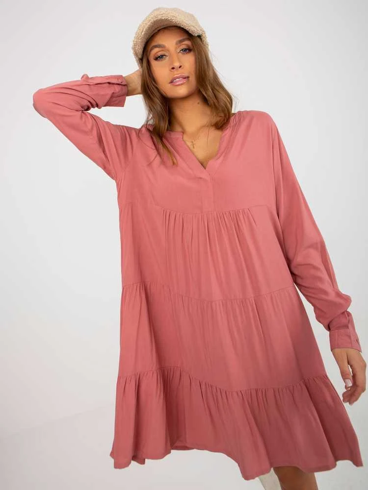 Suknelė tamsiai rožinė