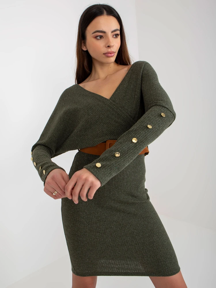 Suknelė-TW-SK-BE-BQ183.19-khaki