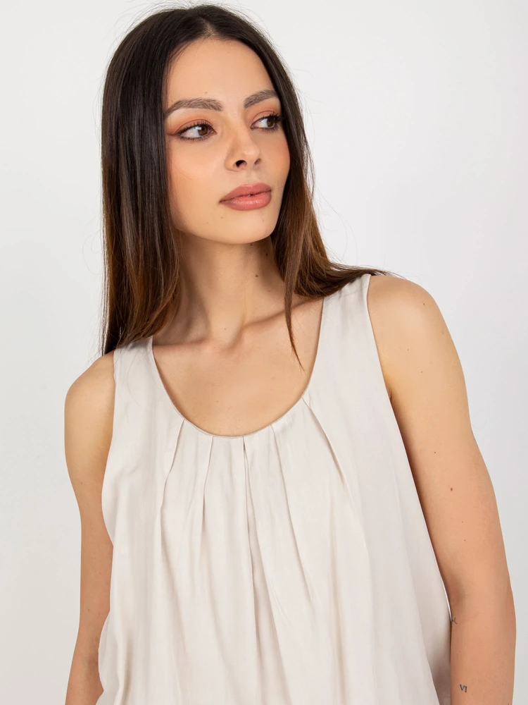 Suknelė-TW-SK-BI-8139.44-šviesiai smėlio spalvos
