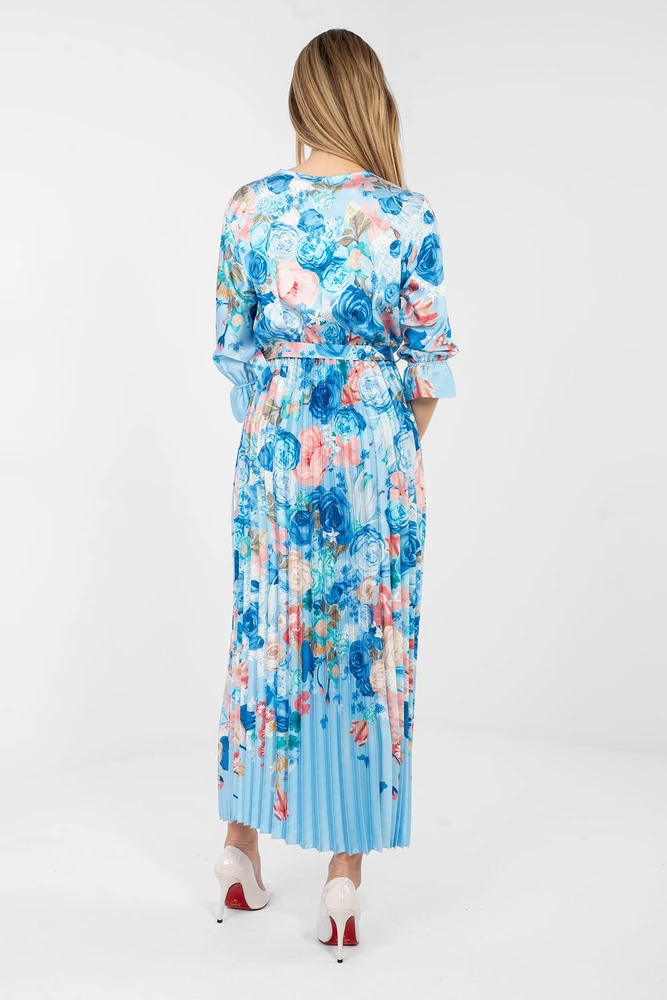 Suknelė vasarinė maxi su gėlėmis Italy Moda