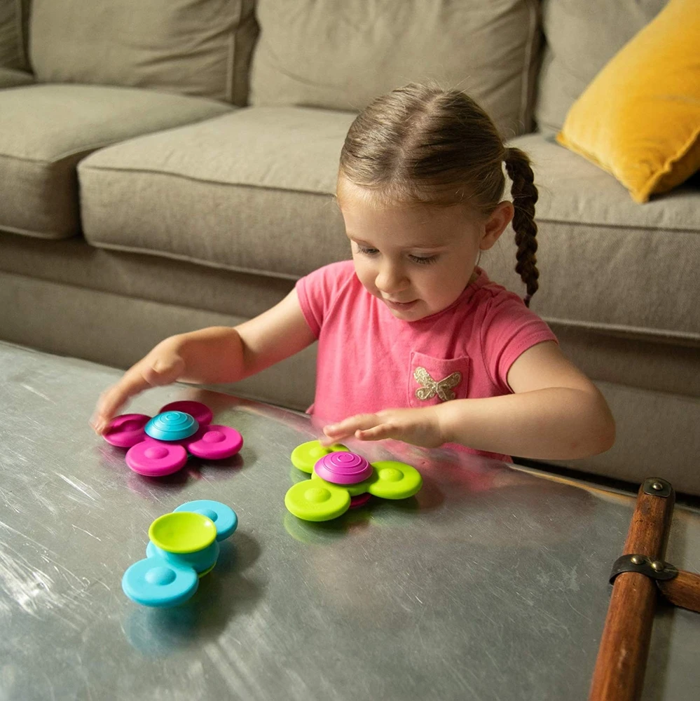 Fat Brain Toys Whirly Squigz Little Brainies – silikoniniai suktukai