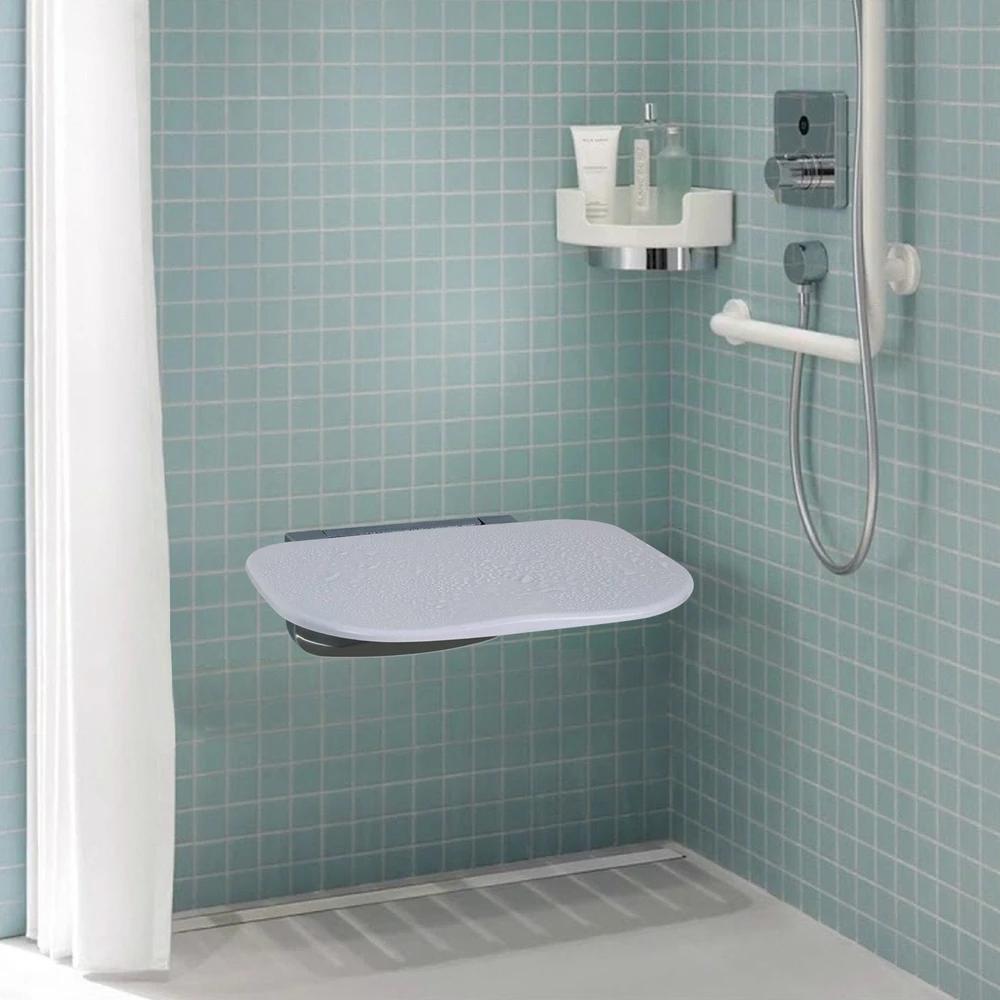 VEVOR Sulenkiama dušo sėdynė 34.5cm x 32.5cm sieninė