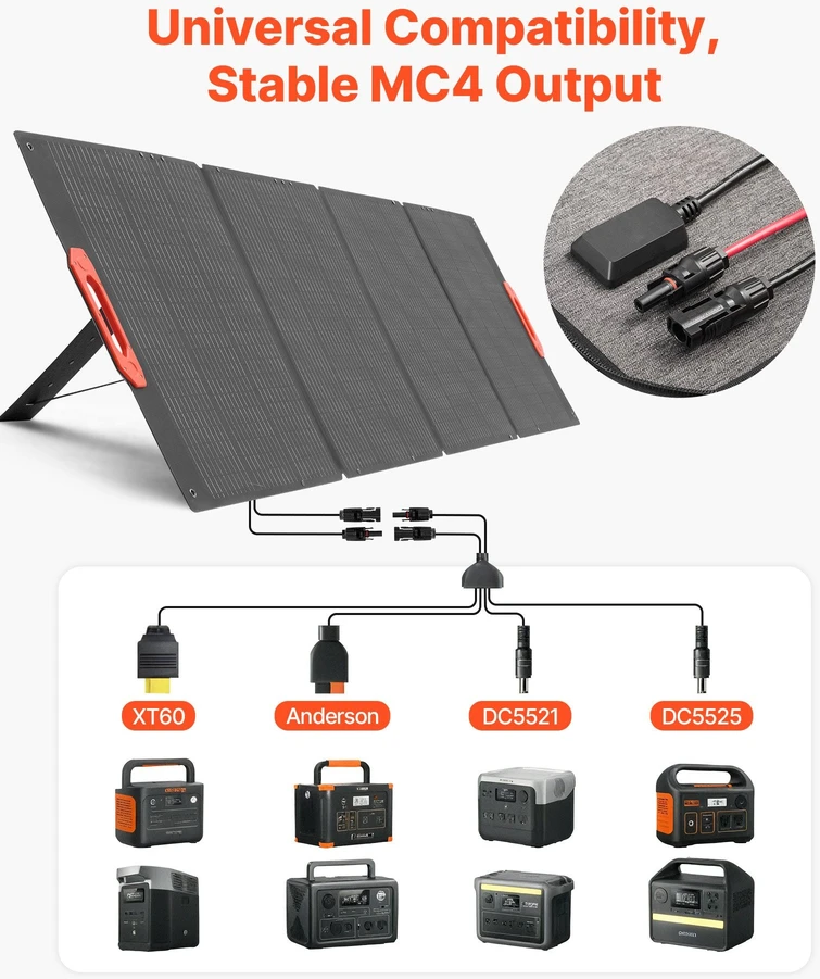 VEVOR 300 W sulankstomas monokristalinis saulės modulis