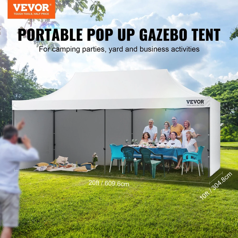 Vevor Lauko pavėsinė su sienelėmis ir maišu, 10x20 FT