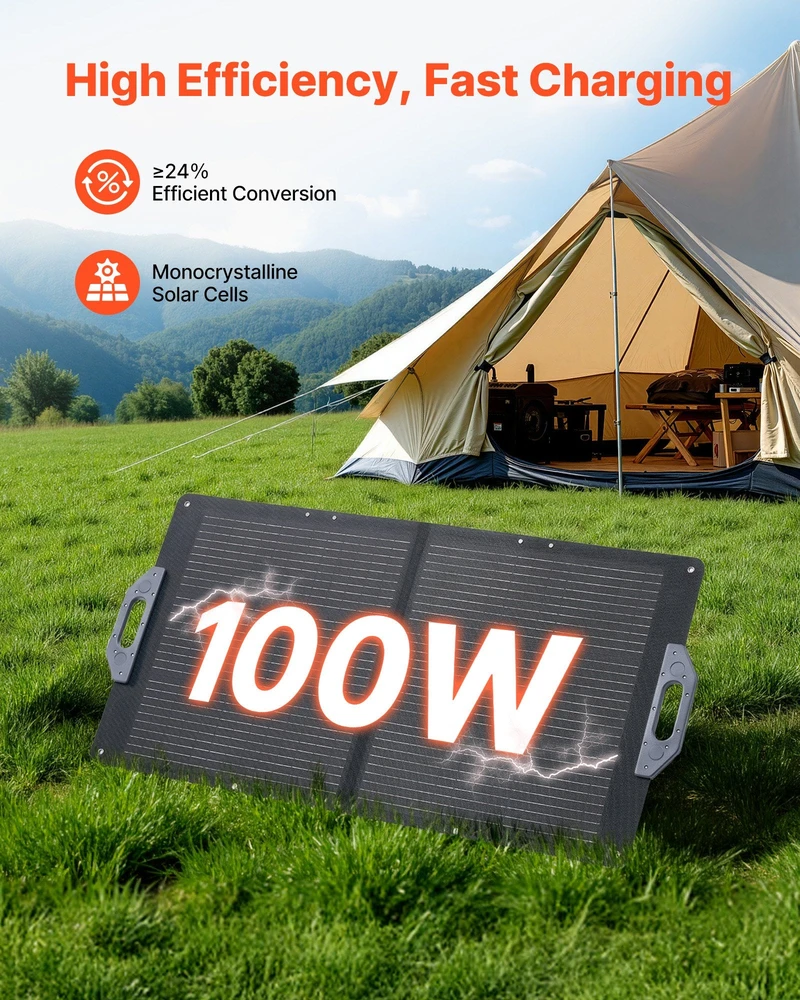 VEVOR 100W sulankstomas saulės skydelis