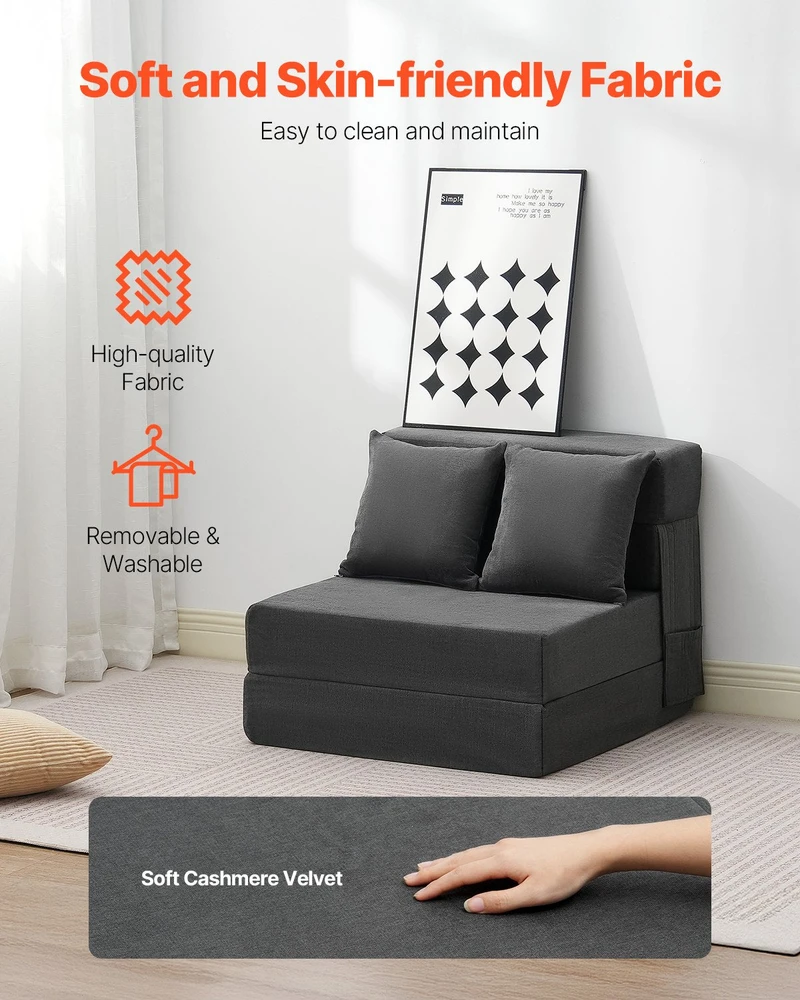 VEVOR Sulankstoma sofa-lova su 2 pagalvėmis