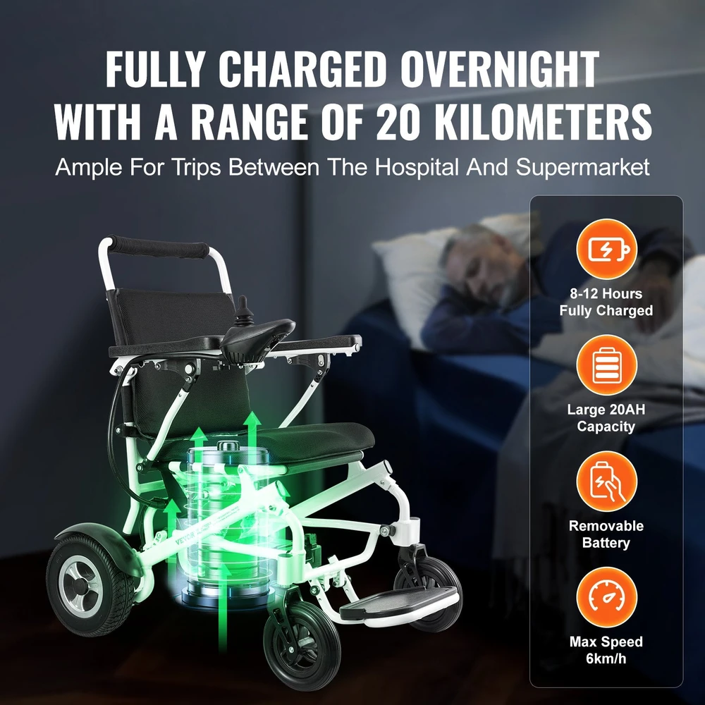 Vevor Sulankstoma elektrinė neįgaliojo vežimėlis