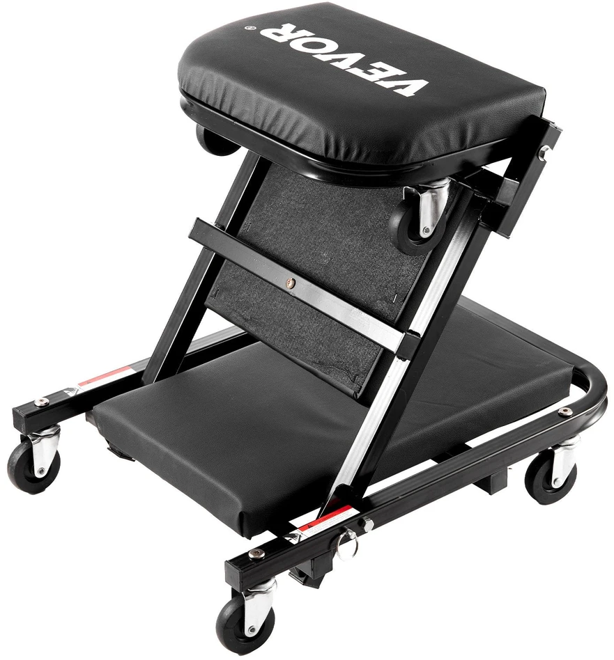 VEVOR 40 colių sulankstomas mechaniko kėdė su 204 kg talpa