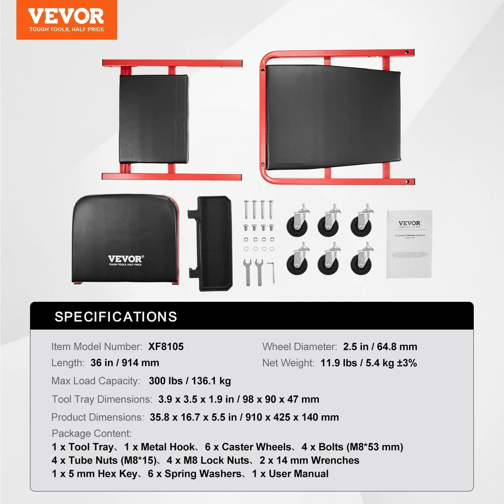 VEVOR Sulankstomas mechaniko stūmamas kėdės ir taburetės derinys