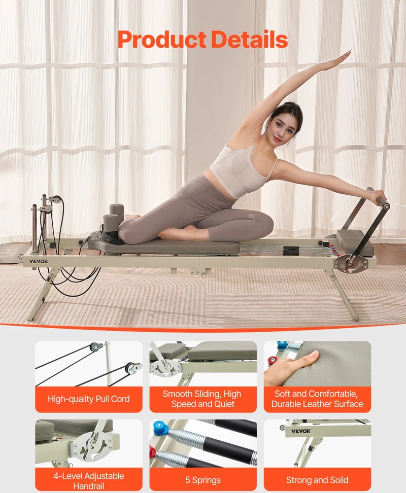 Vevor Sulankstomas pilates reformeris namų treniruoklis