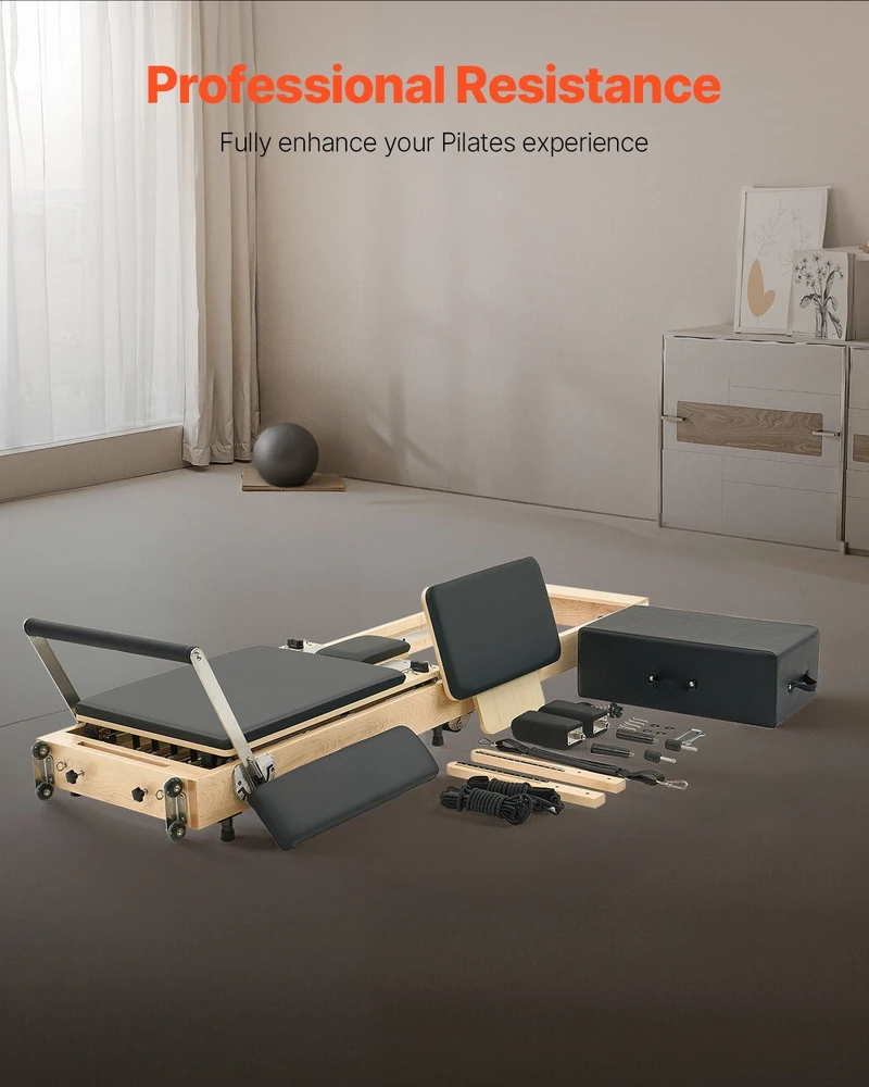 VEVOR Sulankstomas medinis pilates treniruoklis namams