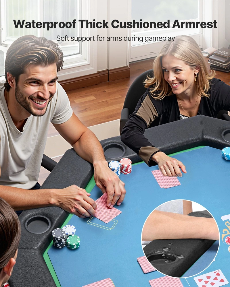 VEVOR Sulankstomas pokerio stalas 8 žaidėjams