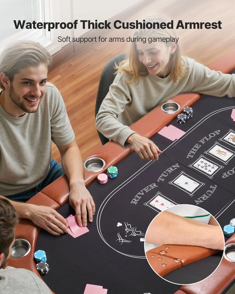 VEVOR Sulankstomas pokerio stalas 8 žaidėjams