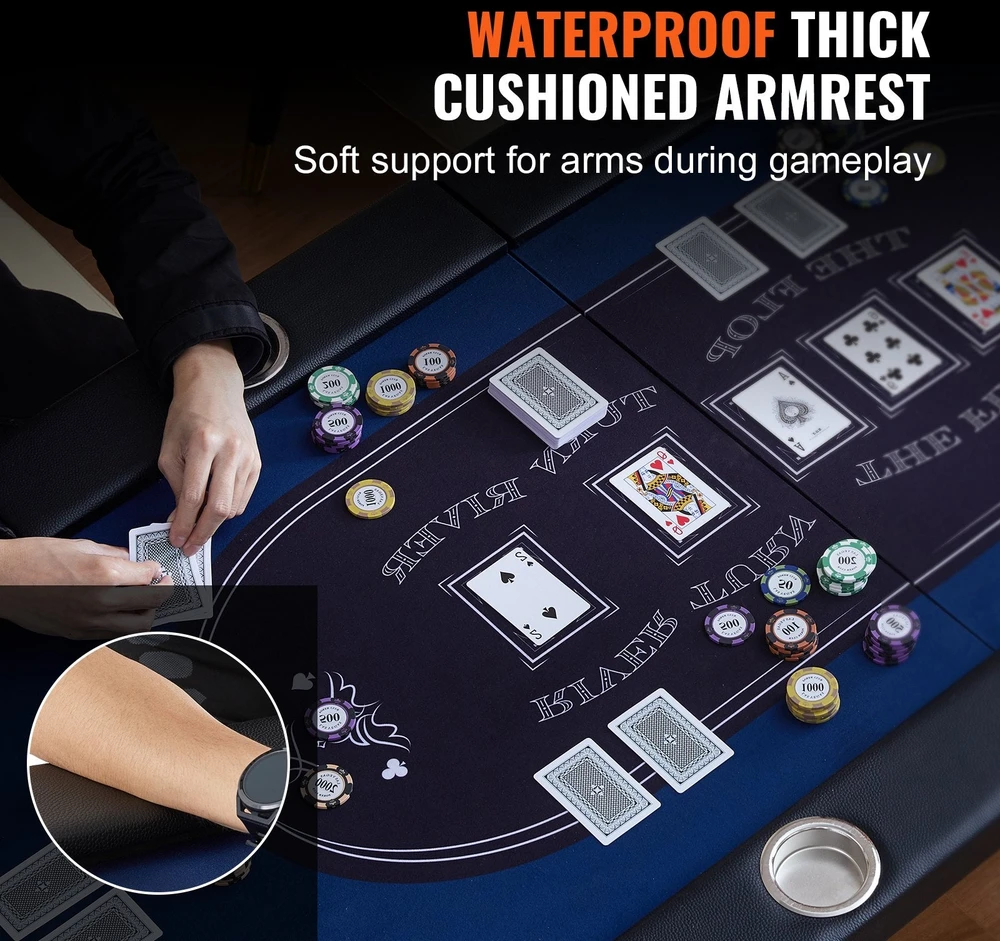 VEVOR Sulankstomas pokerio stalas 10 žaidėjams