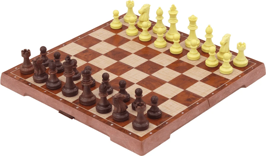 Lean Toys Šachmatų ir šaškių žaidimų lenta 2in1, 31x31 cm