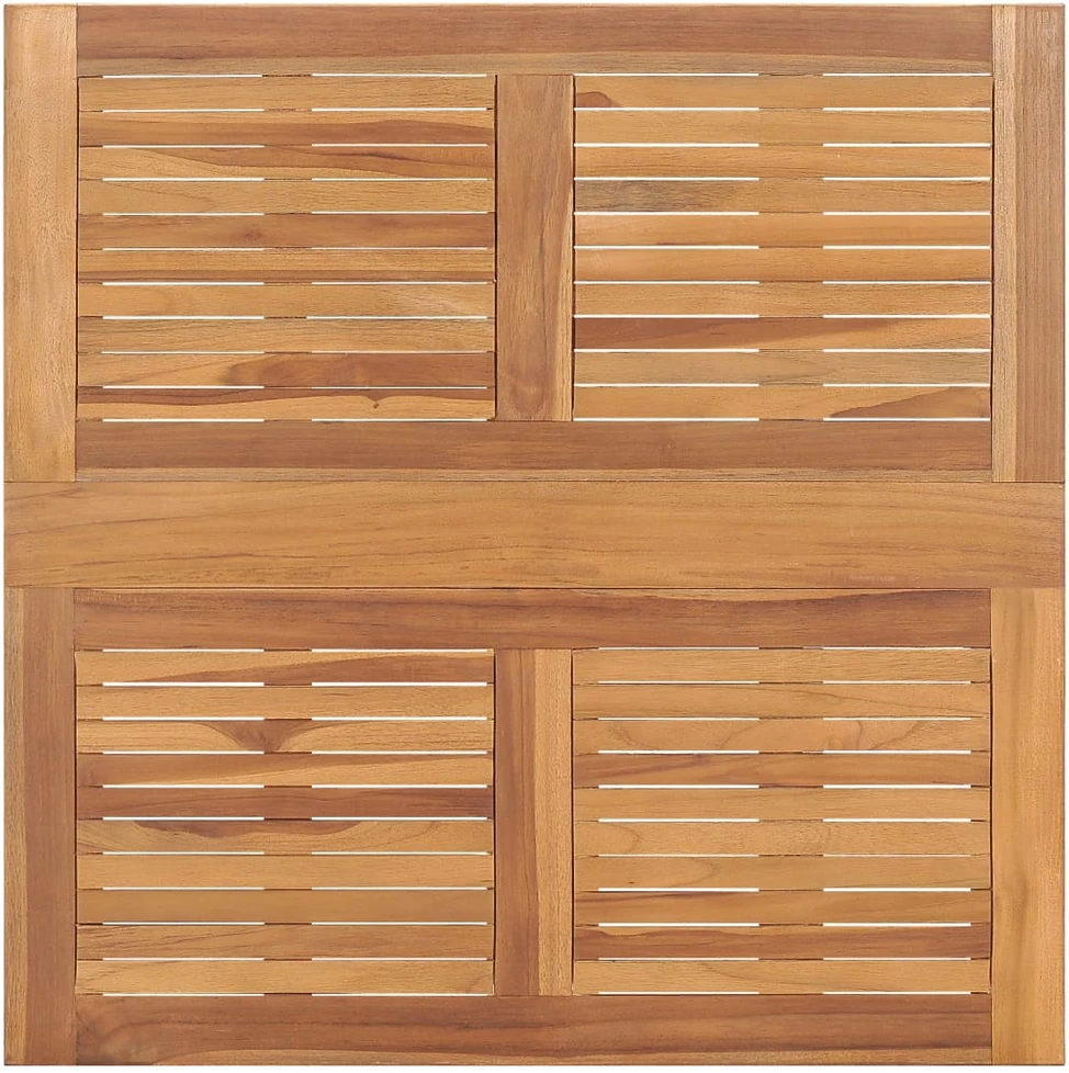 Sulankstomas sodo stalas, 90x90x75cm, tikmedžio masyvas