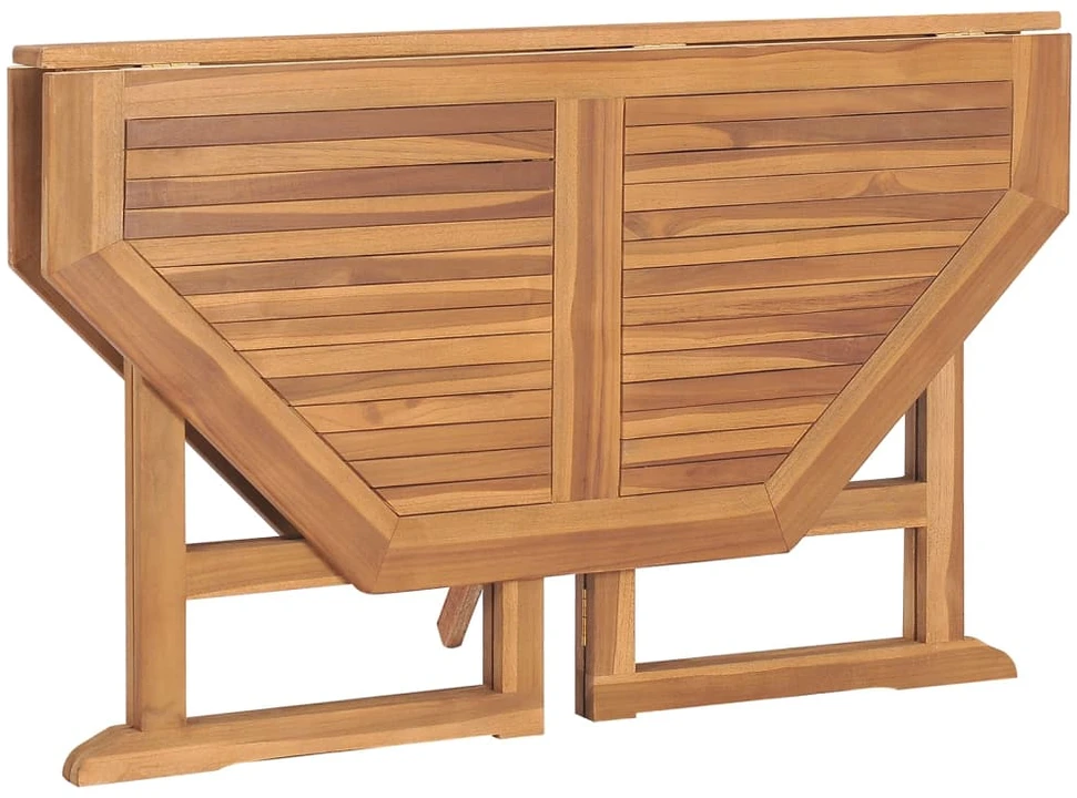 Sulankstomas sodo valgomojo stalas, 110x110x75cm, tikmedis